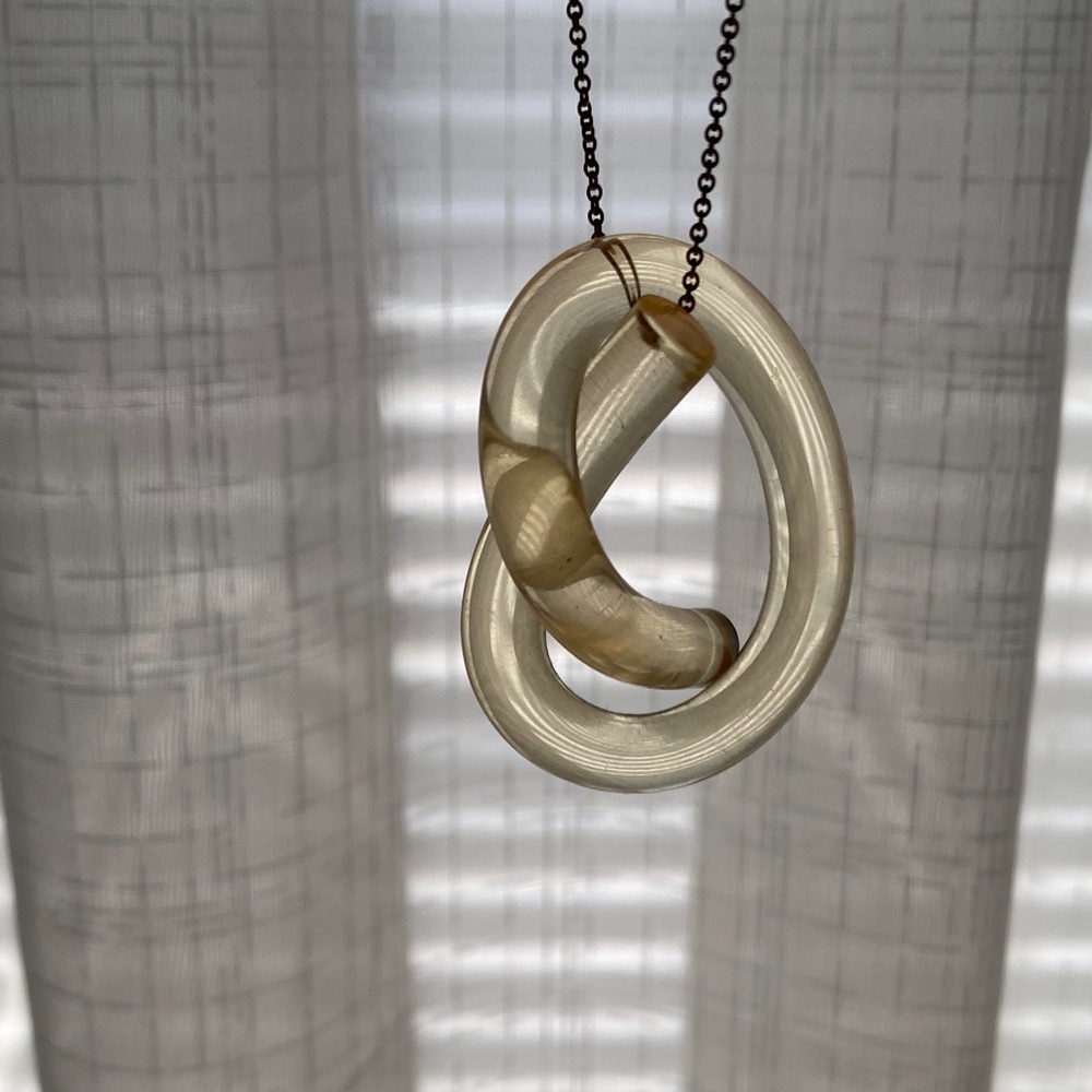 Corey Moranis butter yellow knot necklace